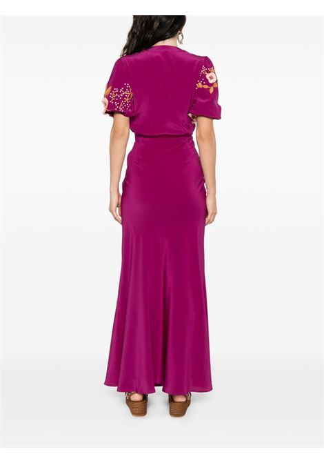 Abito in seta con ricamo a fiori La double j - donna LA DOUBLE J | DRE0891PU01